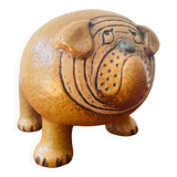 Vintage Lisa Larson pour Gustavsberg Midi Bulldog Ceramic Sculpture. Céramique Bulldog vintage.