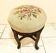 Antique Napoleon III adjustable piano stool and canvas