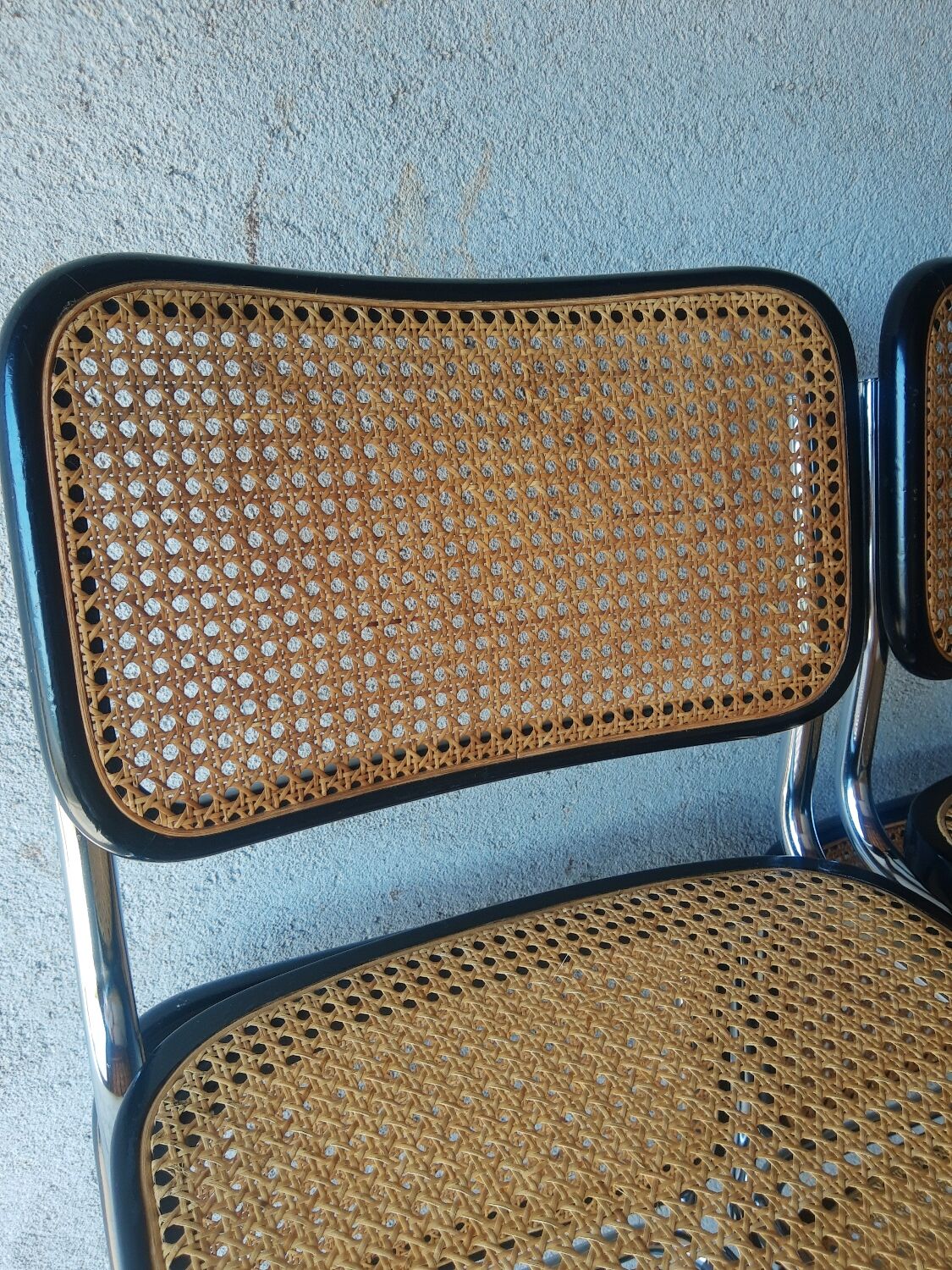 Set of 4 vintage Cesca B32 Marcel Breuer chairs
