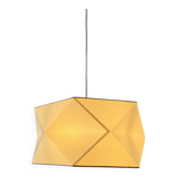Vintage gold and white canvas light fixture – minimalist style