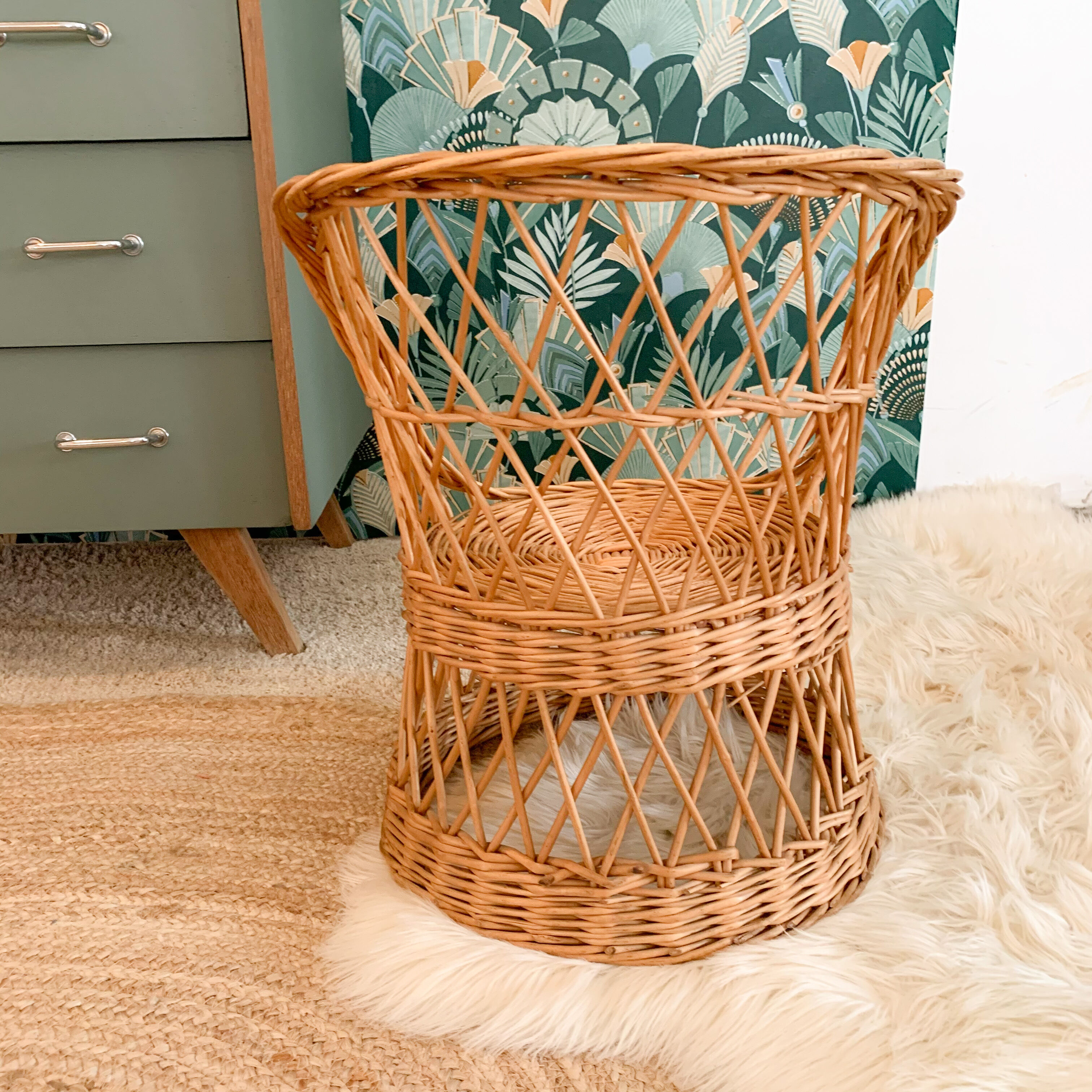Fauteuil en osier