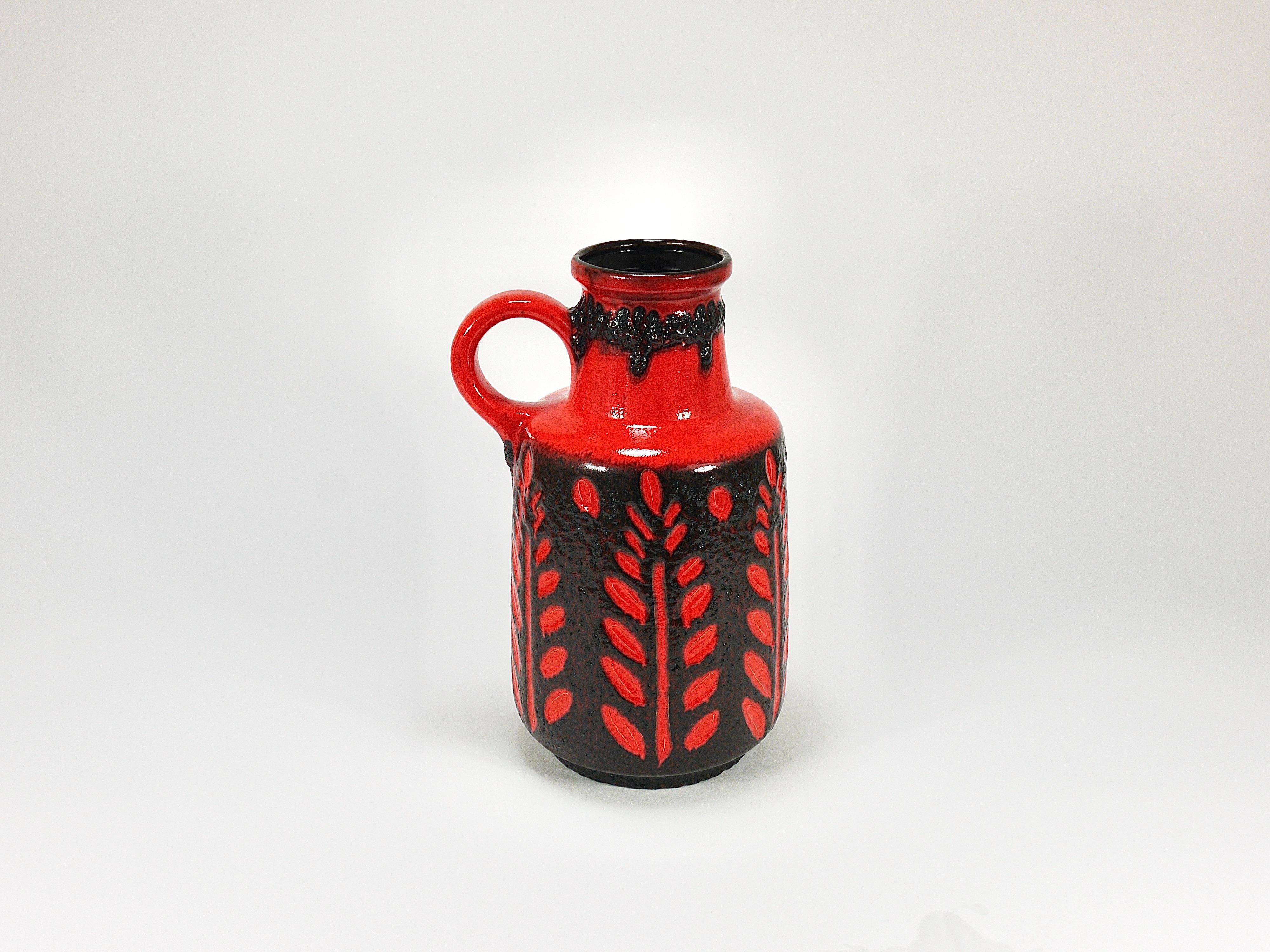 Large Ceramic Art Vase "Fat Lava" by Scheurich, West Germany, 1970s