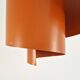 Light orange swirl shaped pendant or ceiling lamp by Simon P. Henningsen for Lyfa, Denmark 1960's