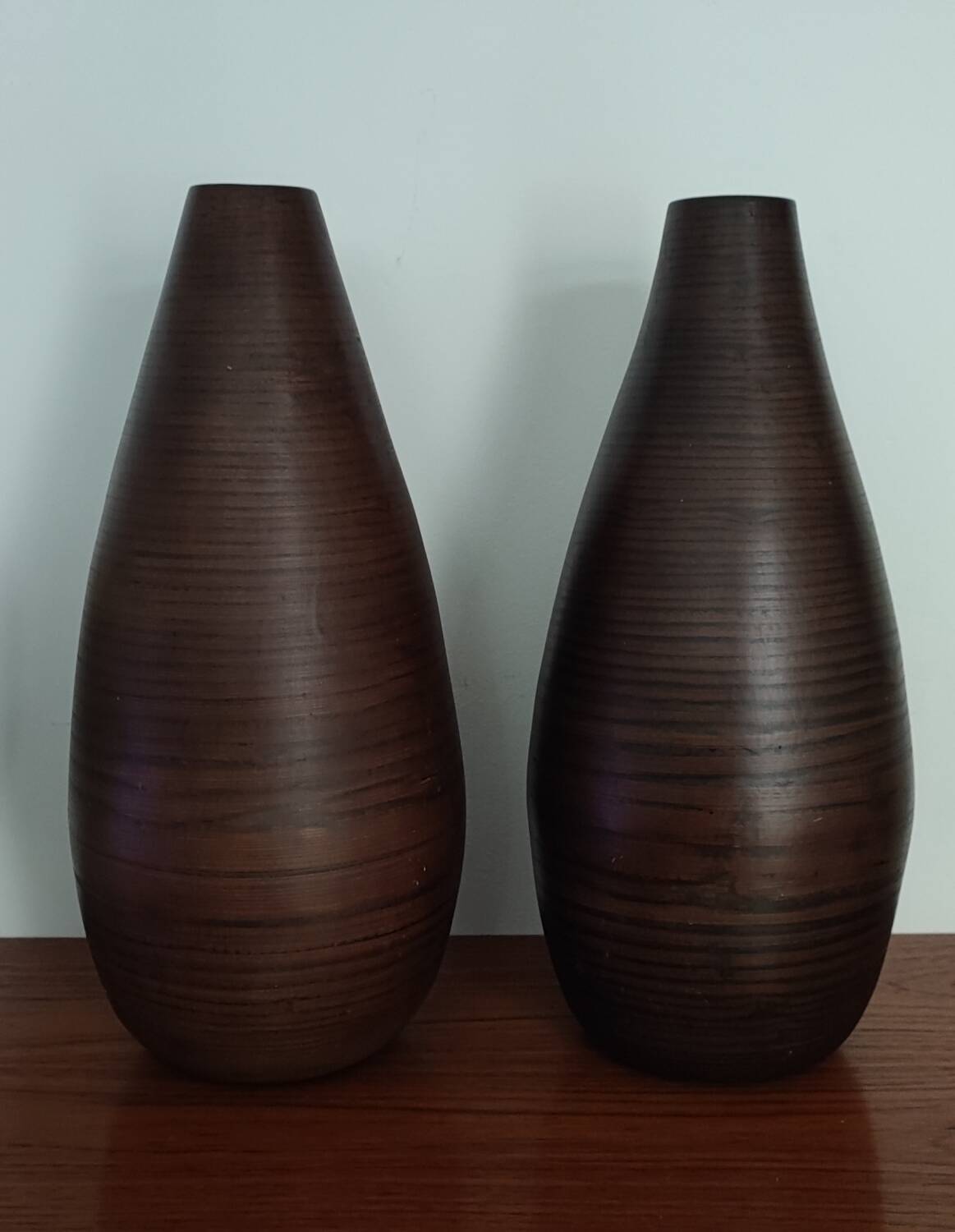 Pair of bamboo vases