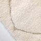 Moroccan Berber carpet Beni Ouarain corridor ecru with engraved diamonds 256x83cm