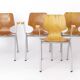 Set of 4 Vintage Pagholz Stackable Chairs, Industrial Dining Chairs, German