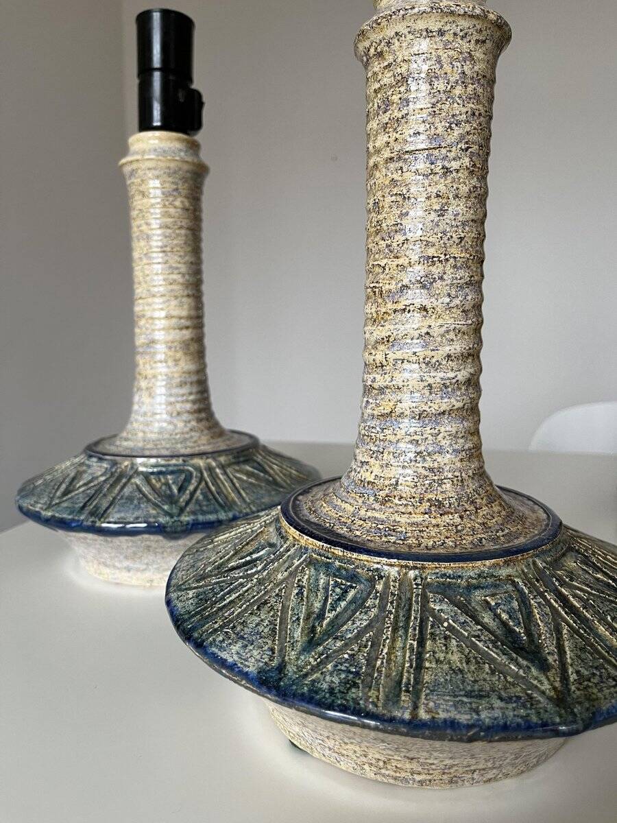 Pair table lamps by Jette Hellerøe for Axella, Denmark, 1970s, set of 2