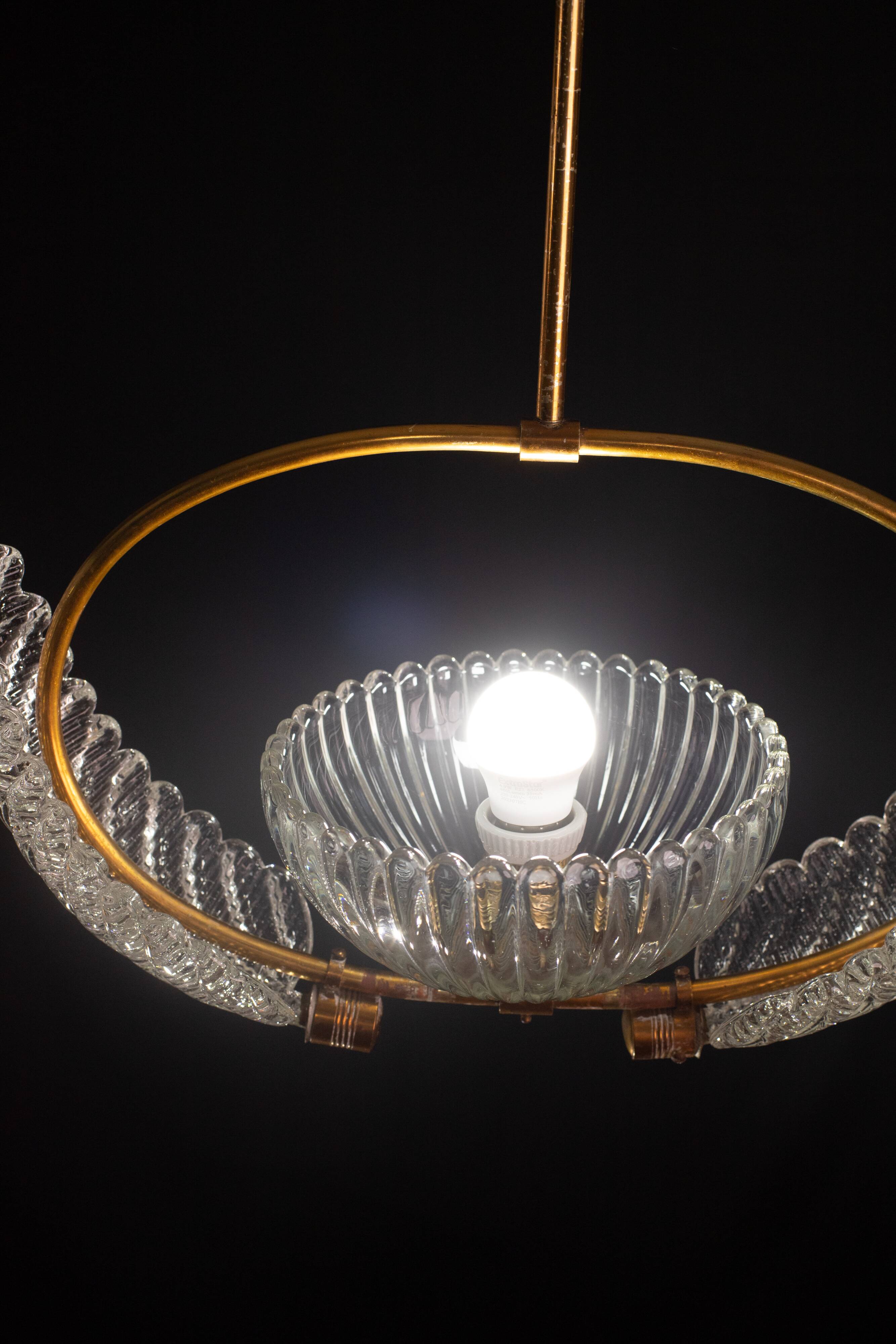 Antique Barovier e Toso Pendant Light, 1940