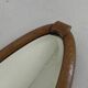 Oval gold mirror with faceted edge, 1950s