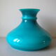 Old lampshade in opaline glass turquoise blue duck38 cm