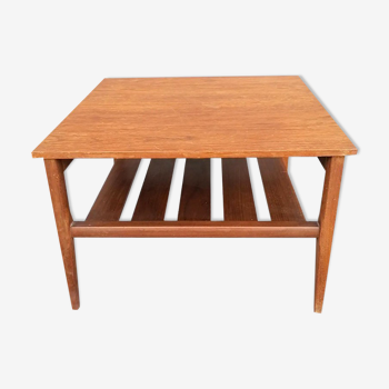 Coffee table, vintage Scandinavian wood, 1960
