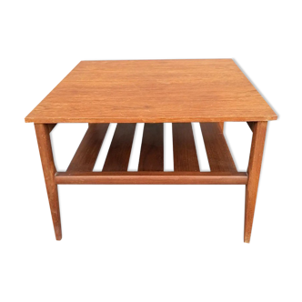 Coffee table, vintage Scandinavian wood, 1960
