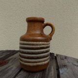 Striped stoneware vase