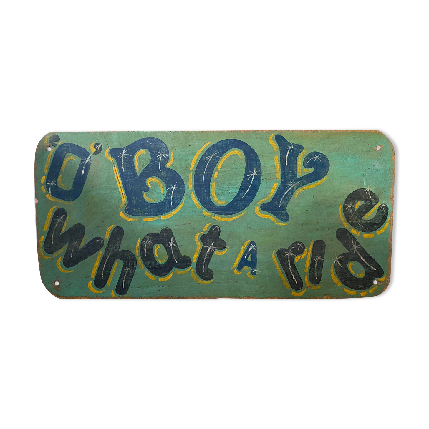 Painted amusement park or funfair sign