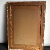 Framed engraving port landscape