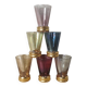 Verres à liqueur colorés