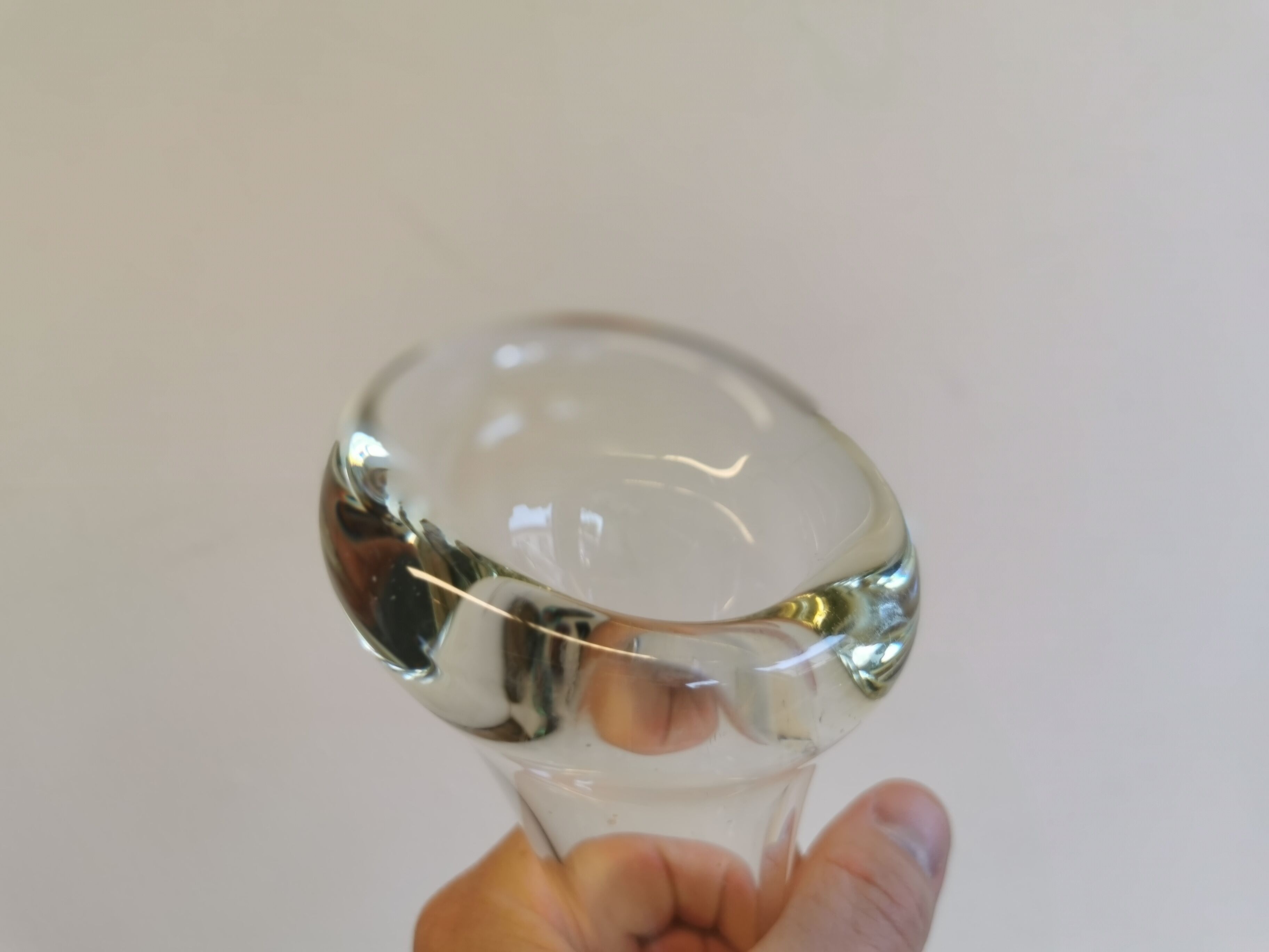 Rare bone vase from Danish Holmegaard Glassworks, probably made by chief designer Per Lütken.