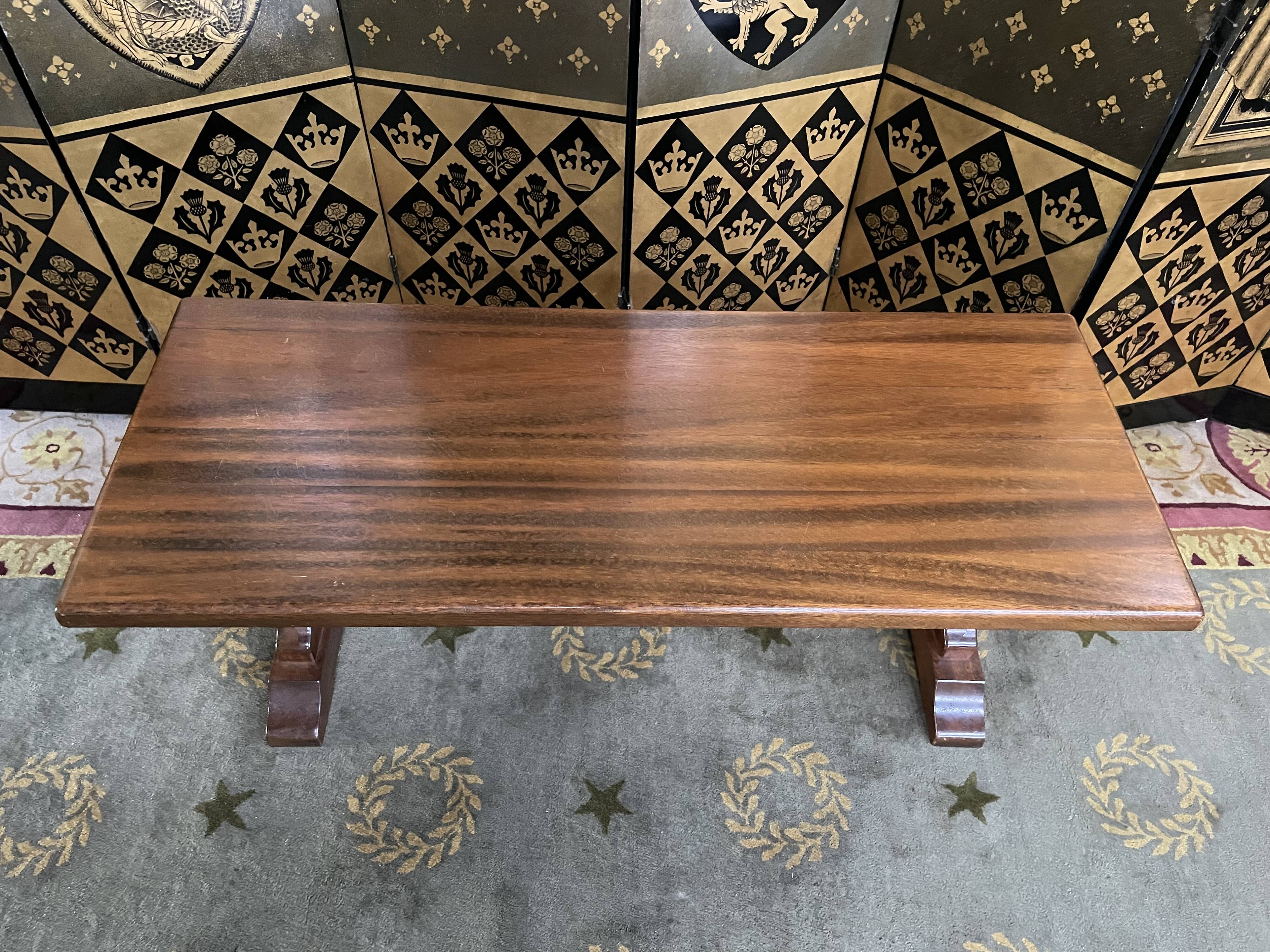 Monastery coffee table in solid mahogany