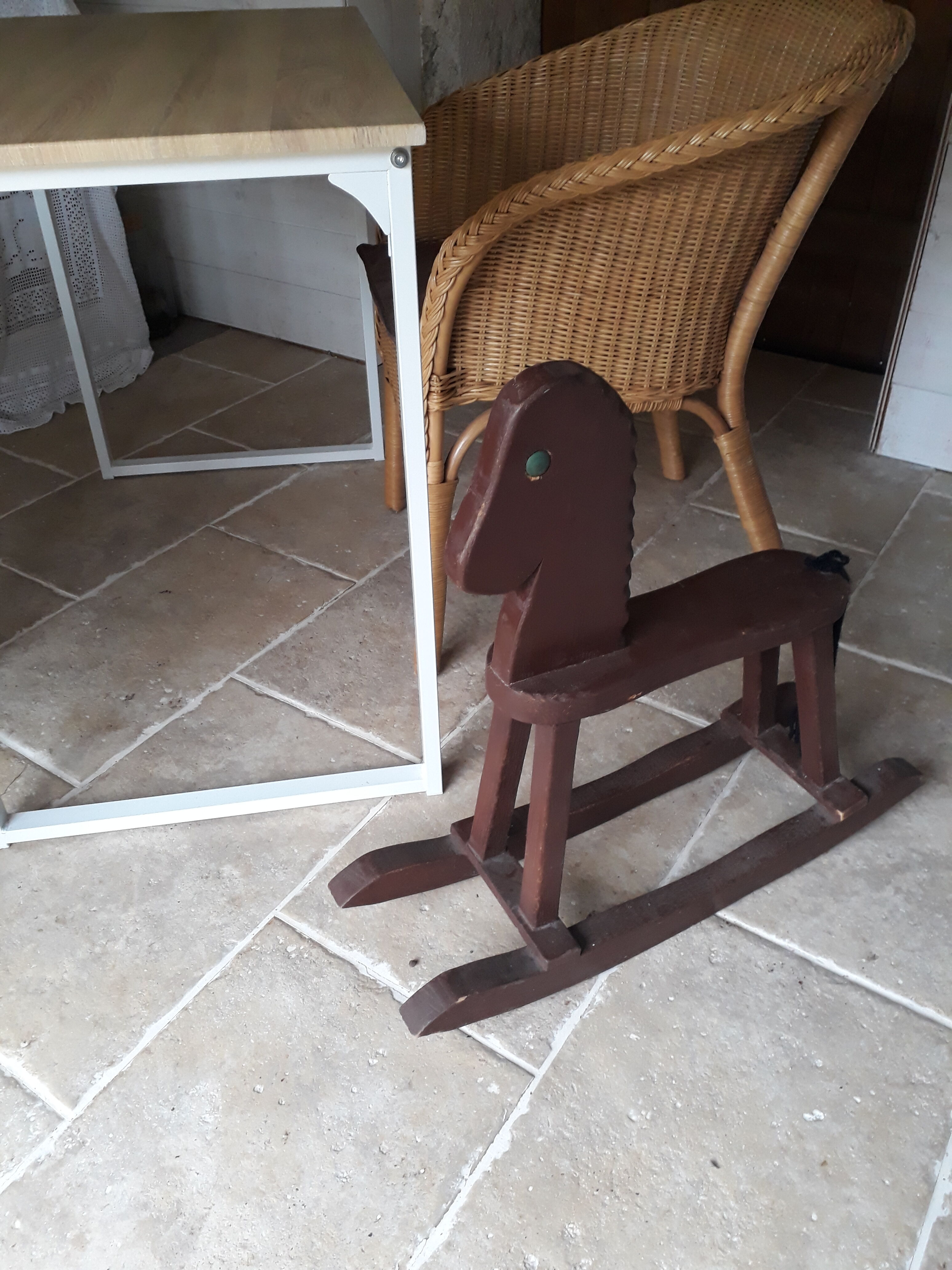 Wooden rocking horse