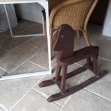 Wooden rocking horse