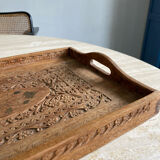 Hand-carved wooden top