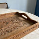 Plateau en bois sculpté à la main