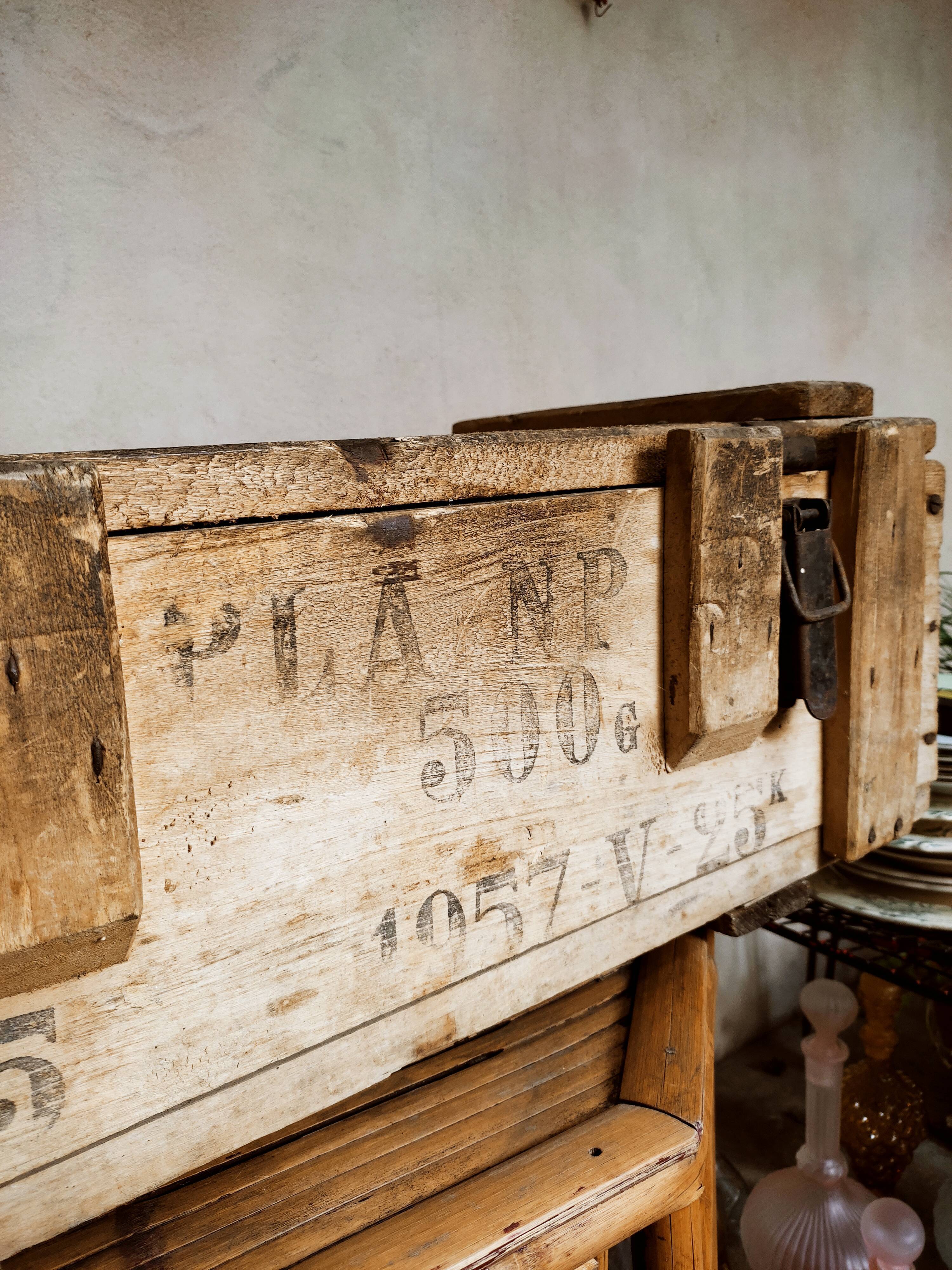 Solid oak ammunition box