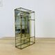 Miniature brass glass display case, shelf
