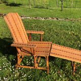 Rattan and wicker deck chair
