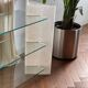 Artelano shelf/console Roche Bobois travertine and glass 1970s
