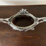 Vintage silver metal planter
