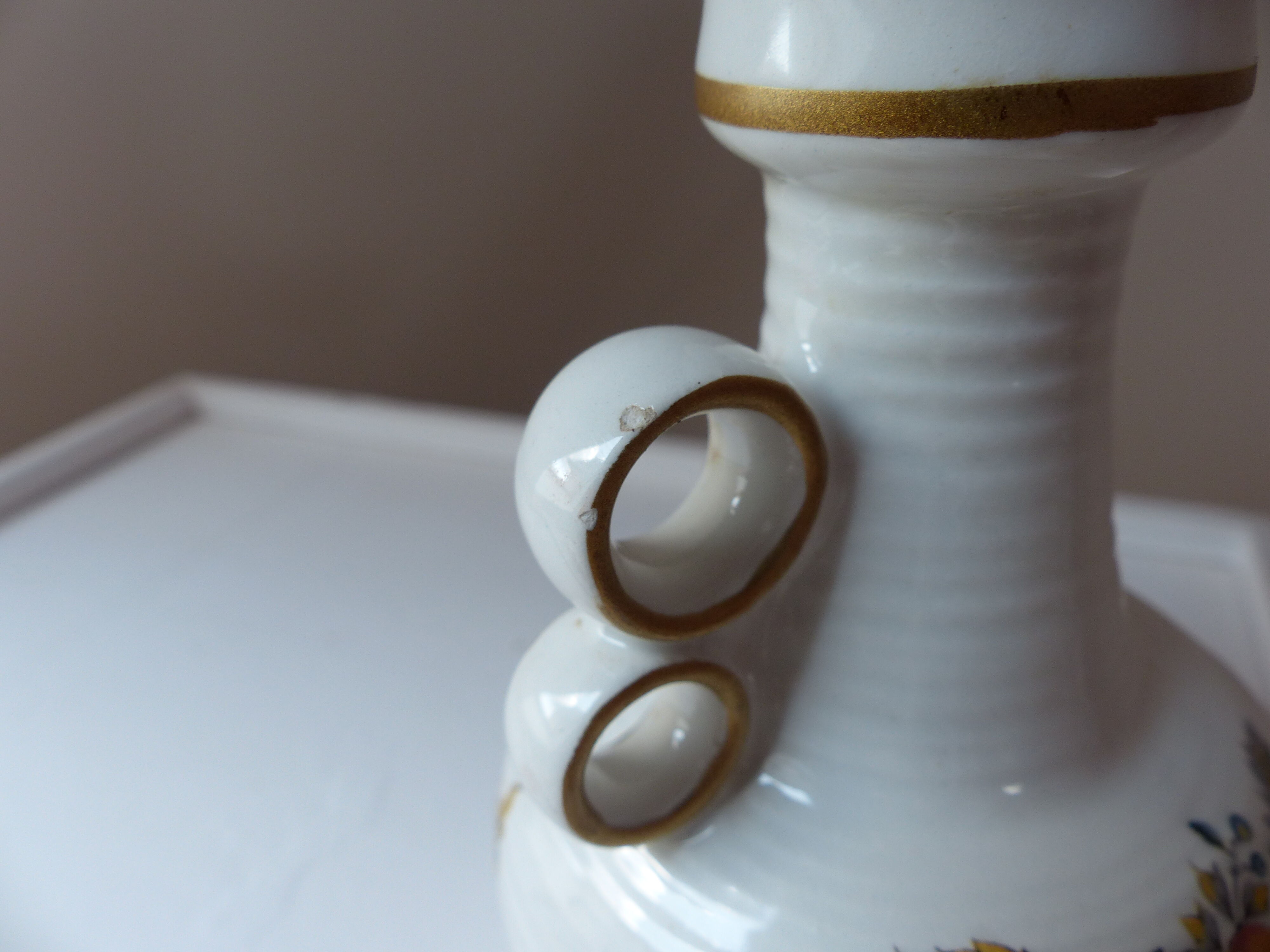 Small ceramic vase ker vitrex vintage floral pattern