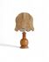 Mid-Century Bohemian Table Lamp, Pine Wood & Raffia, Italy, 1970s