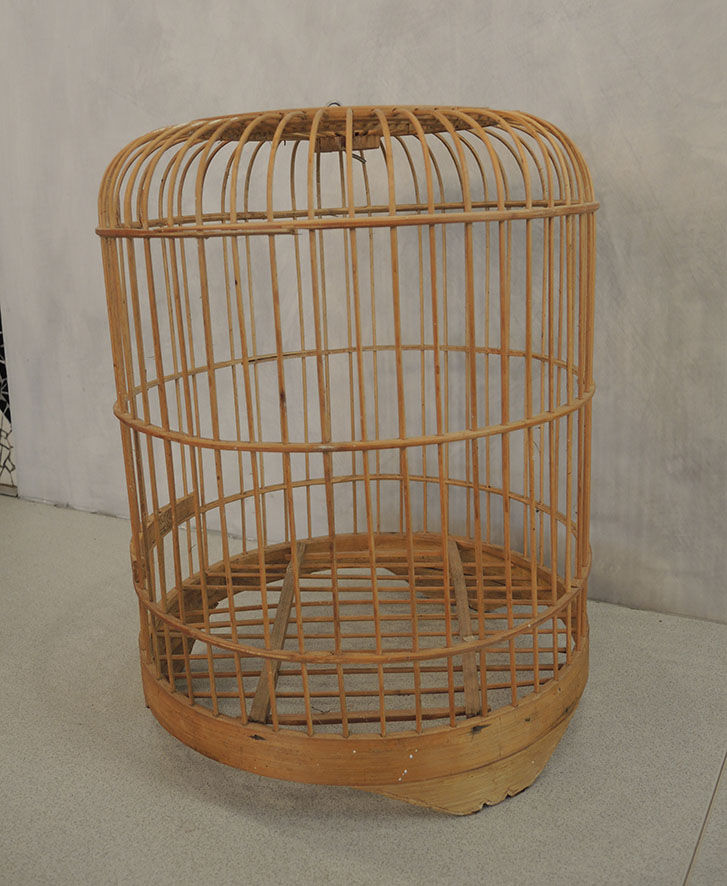 Old Decorative Rattan Bird Cage