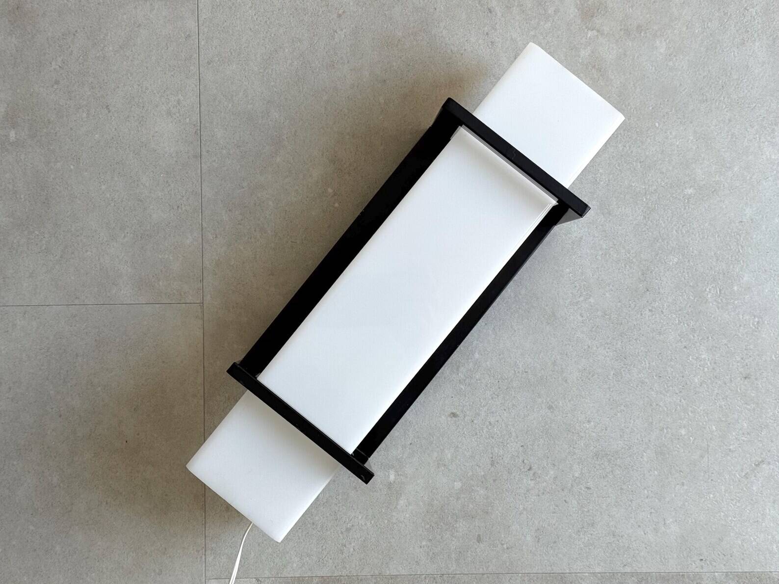 XXL vintage acrylic rectangular wall lamp