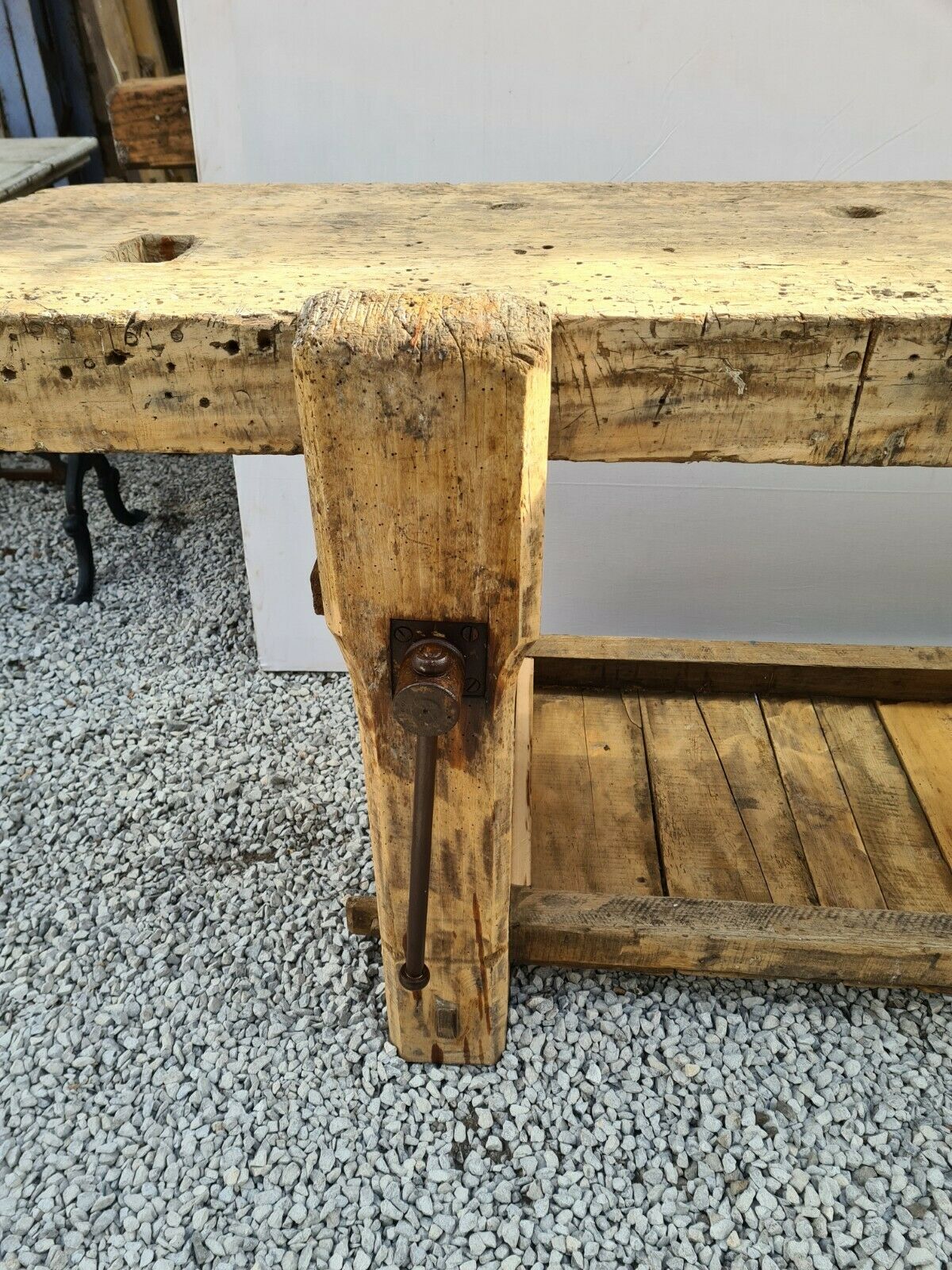 Wooden cabinetmaker's workbench