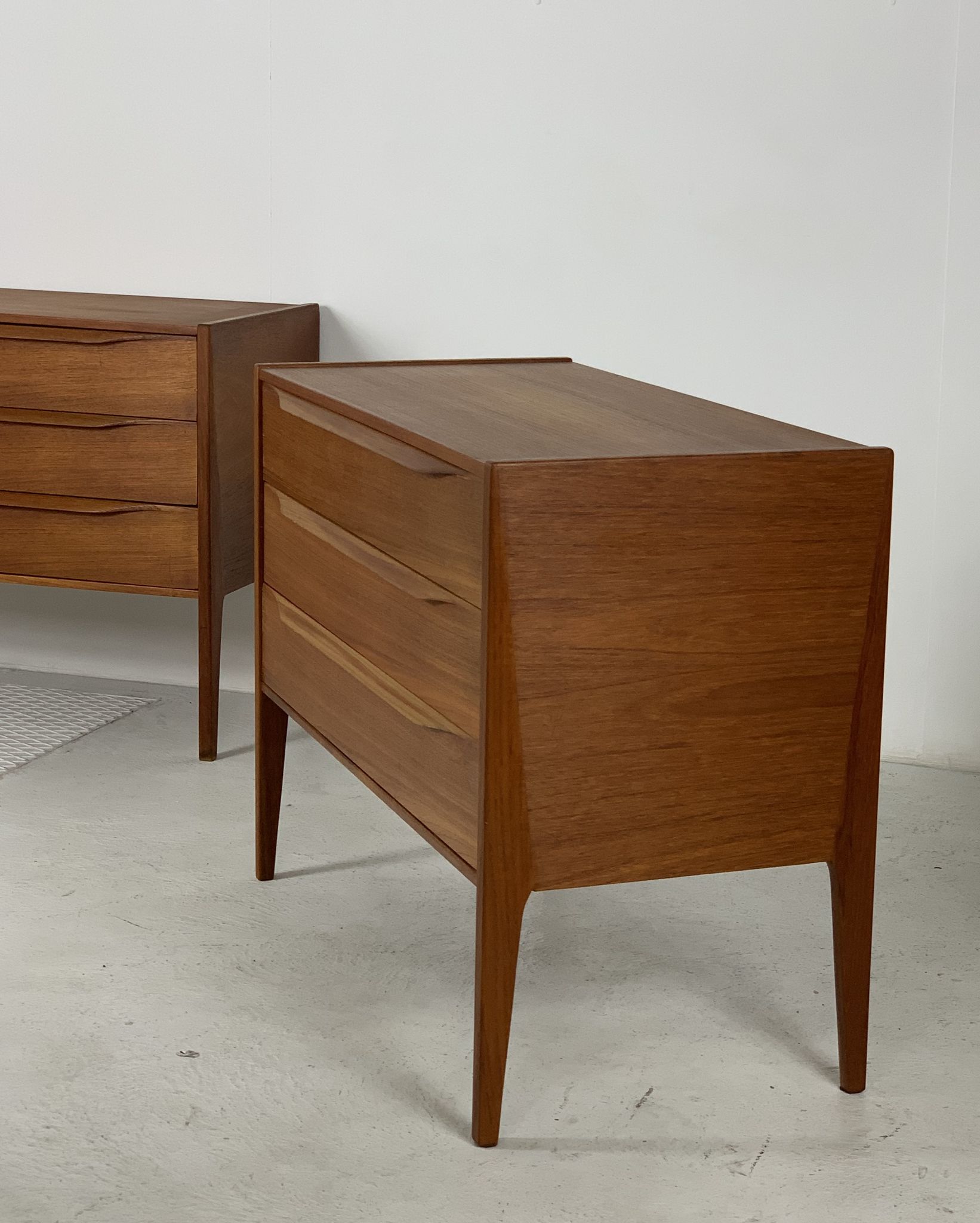 2x Kai Kristiansen teak chest of drawers for Aksel Kjersgaard
