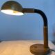 Old desk lamp design HILLEBRAND year 70 brass wood