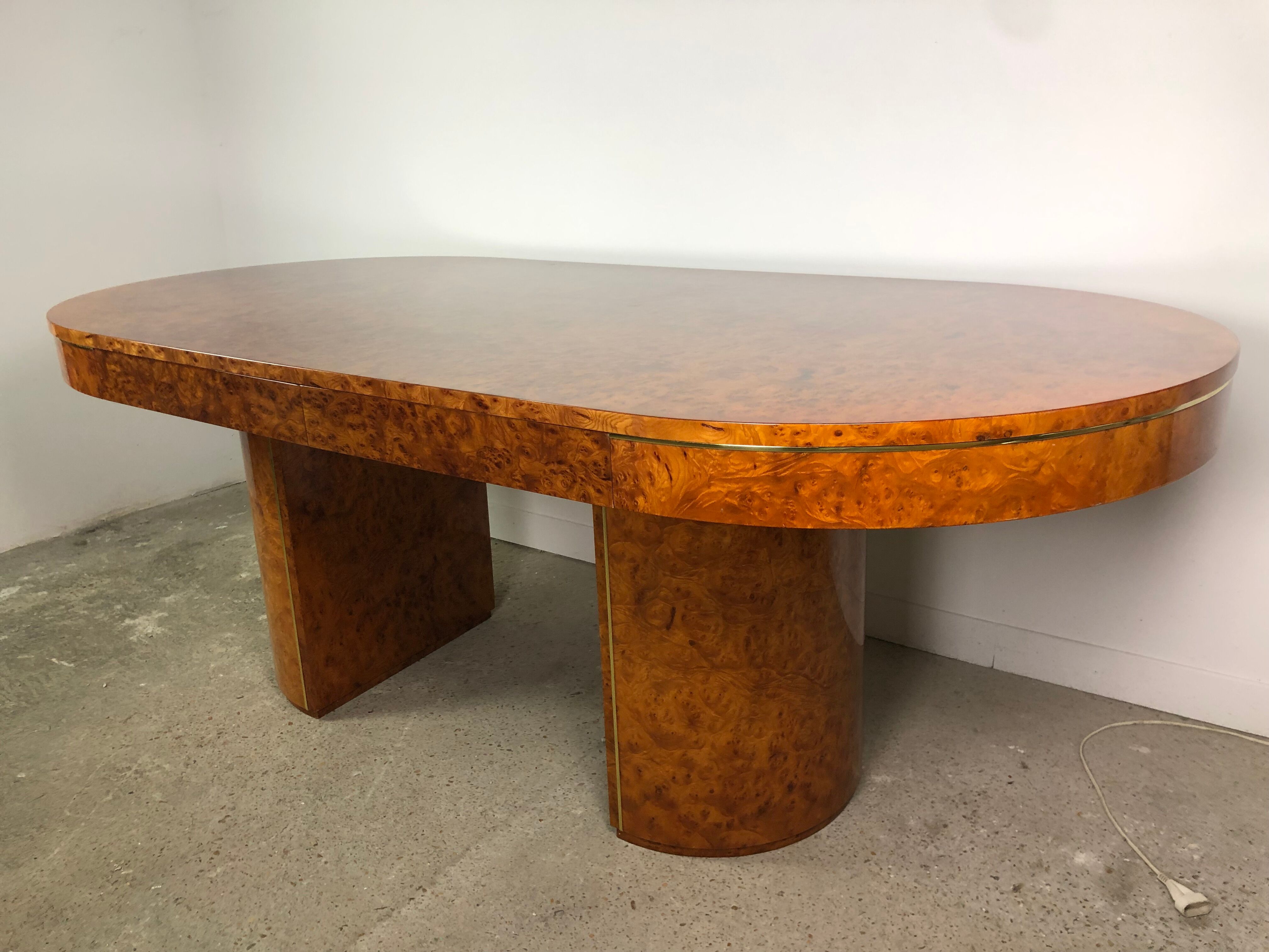 Bureau en loupe d'orme vintage 80'S