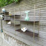Modular metal string wall shelf