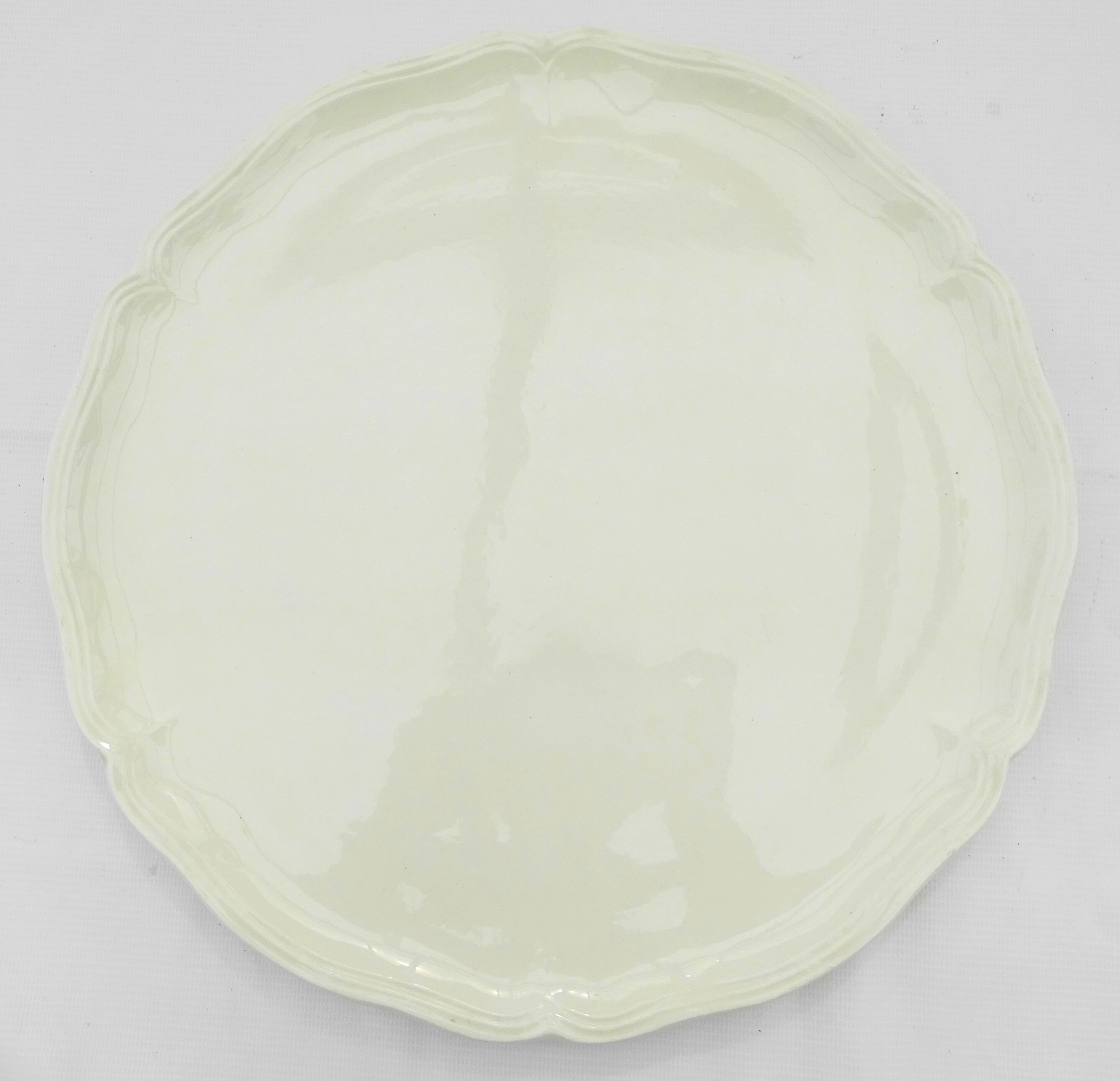 Pair of large Sarreguemines cake dishes