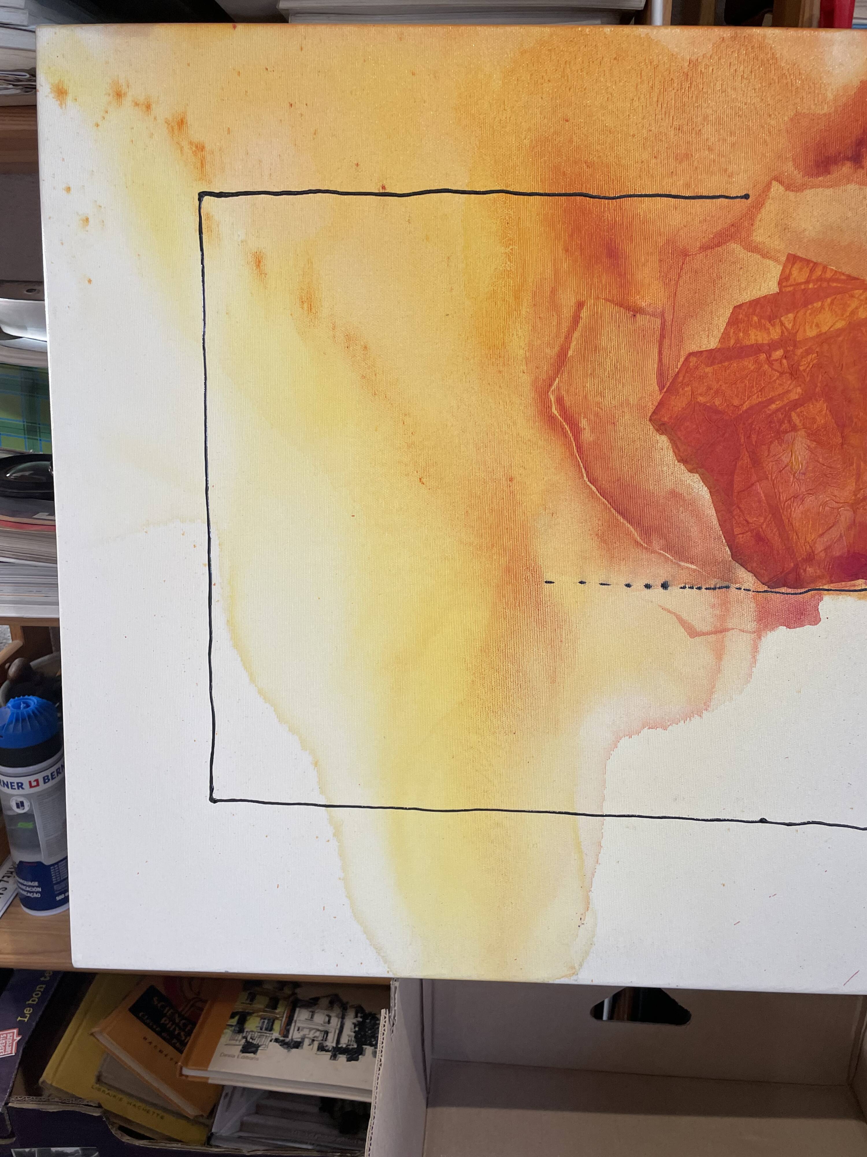 Contemporary oil on canvas painting, signature to be identified