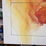 Tableau Huile sur toile cntemporaine, signature à identifier