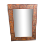 Beveled mirror wooden frame