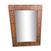 Beveled mirror wooden frame