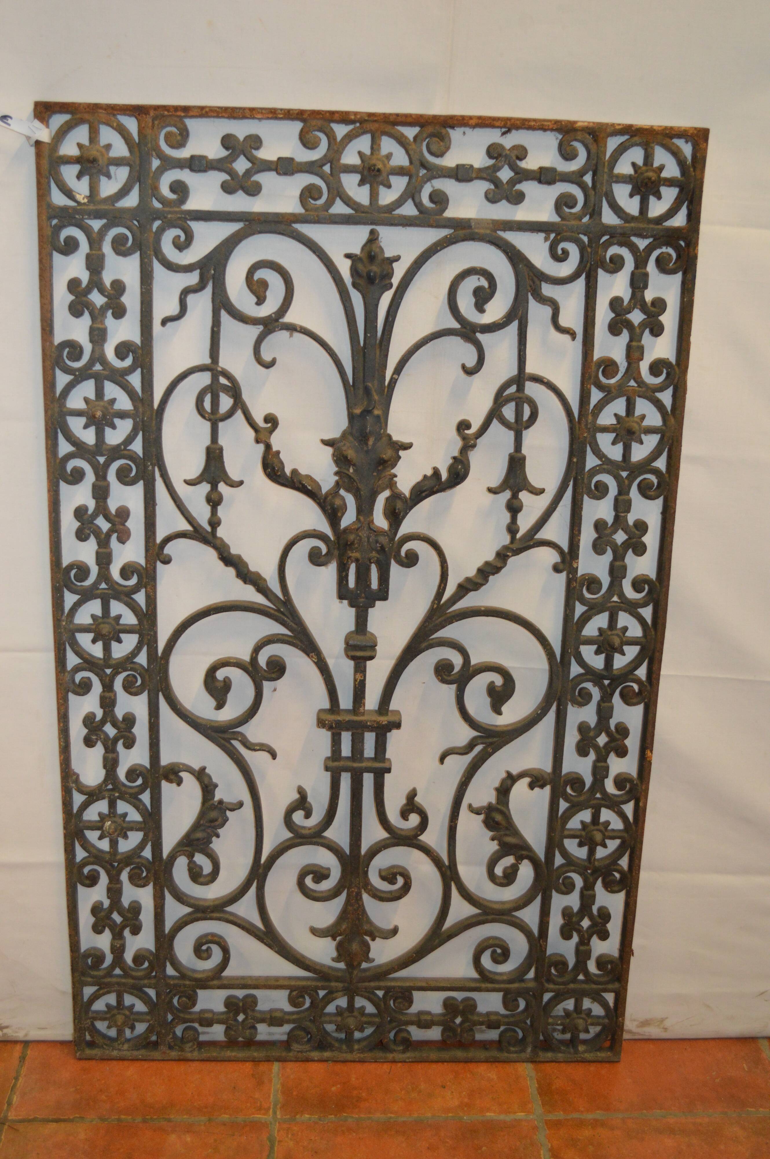 Cast iron door grille