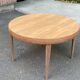 Authentic Scandinavian round table BAUMANN stripped in raw teak 1960