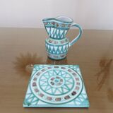 Robert Picault dyed ceramic flat 1950s 60s