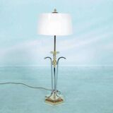 Vintage brass table lamp in Hollywood Regency style from the 50s/60s.