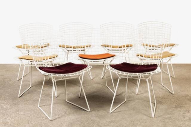 Harry BERTOIA (1915-1978) for KNOLL INTERNATIONAL, publisher. 4 Chairs